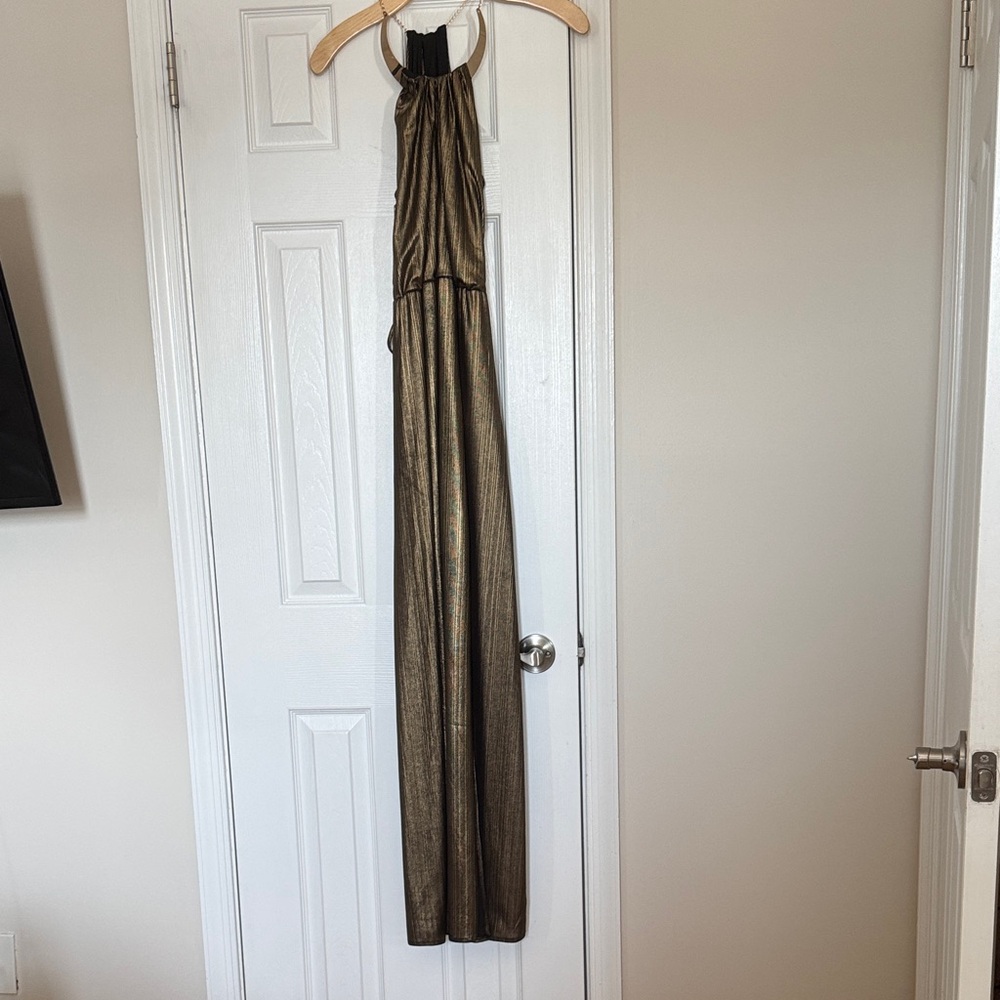 Guess Gold Halter Wedding Dress